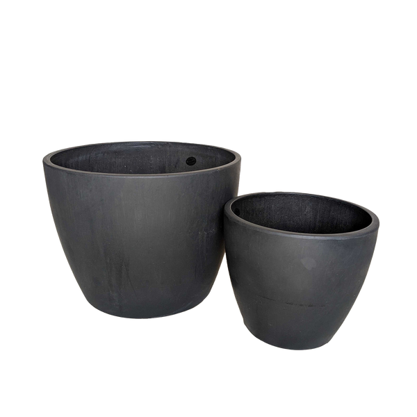 eco planter pots Sustainable Eco Planter Pots - Black & TerraCotta - Recycled Material