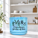 Iridescent Blue Ceramic Pot - Grandma's Garden of Love