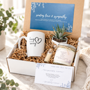 sympathy gift box for sale, small sympathy gift box to show you care, handmade sympathy gift box with personalized note, sympathy gift for family member loss
