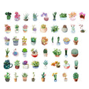 Succulent Sticker Set for sale, Cute Potted Plants Stickers, Planner Decoration Stickers, Planner cactus stickers set, Scrapbook sticker, Journal stickers