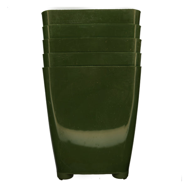 3 inch square plastic plant pots 3 Inch Square Plastic Pots (Green Color) | Durable Reusable Plastic Starter  | Nursery Pots