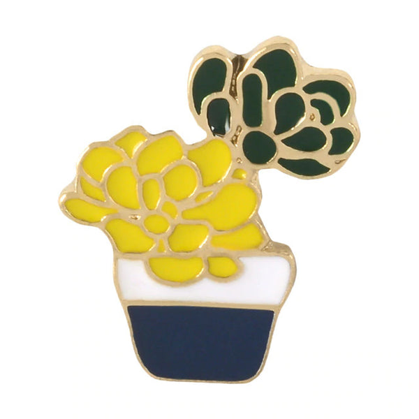 succulent enamel pin Succulent Enamel Pin | Plant Hard Enamel Lapel Pin | Hat Pin | Gift for Friend