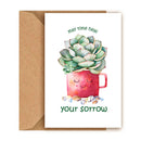 Mother's day cards 2023, Mother's Day card ideas, Succulent mom card, Succulent Card for sale, Cactus Greeting Card, Succulents Greeting Card, Succulents Gift Ideas, Echeveria Your Sorrow Card for sale