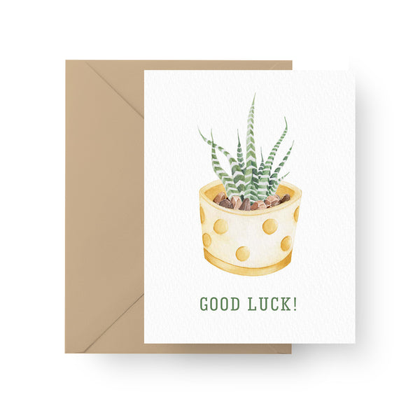 are succulents good luck Good Luck Card | Greeting Card | Succulent Gift