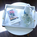 small serving tray, decorative tray for bathroom, decorative tray for living room, modern serving tray, decorative tray centerpiece, red serving tray, tray for home office decor