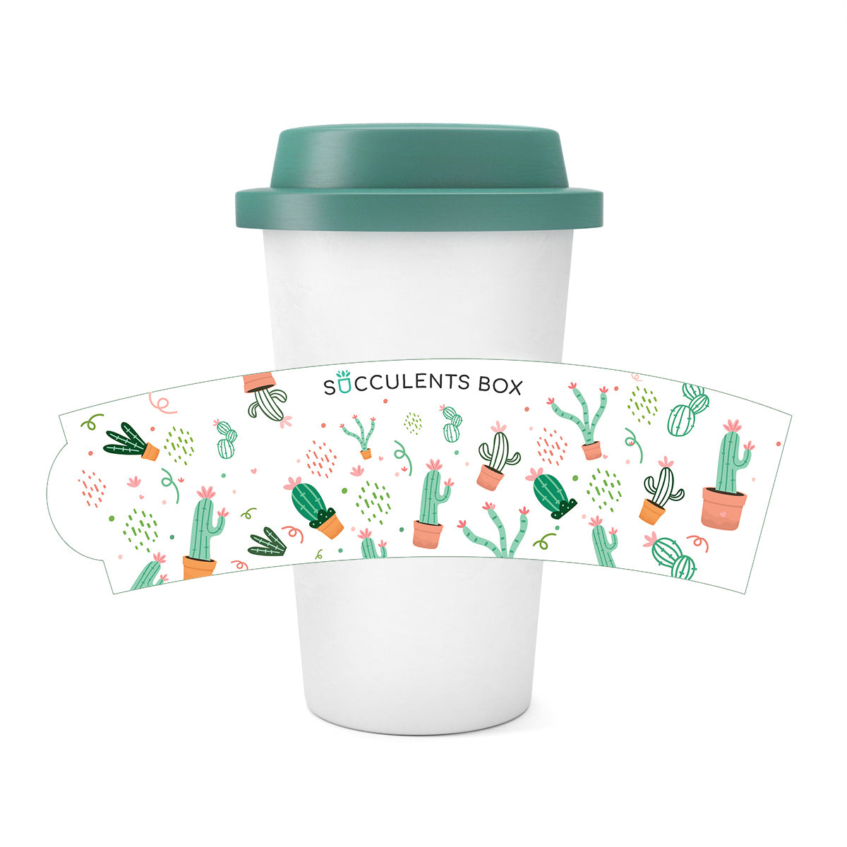Free printable, Succulent cup holder, printable cupholder, gift for succulent lovers
