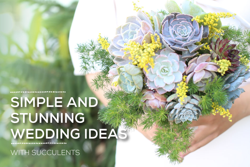 Simple and stunning succulent wedding ideas, How to Make a Succulent Wedding Bouquet, DIY Bridal Bouquet with Succulent Plants