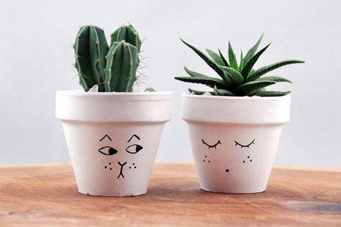 Ideas for DIY Painted Plant Pots