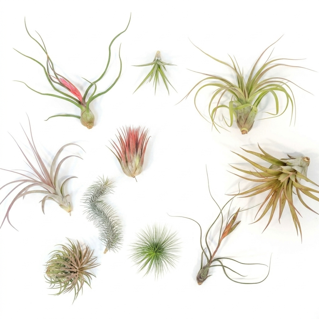 Buy10-Pack Premium Air Plant Assortment online, Assorted bulk air plants for terrariums, Low maintenance indoor plants for home decor, Premium air plant starter kit for craft projects