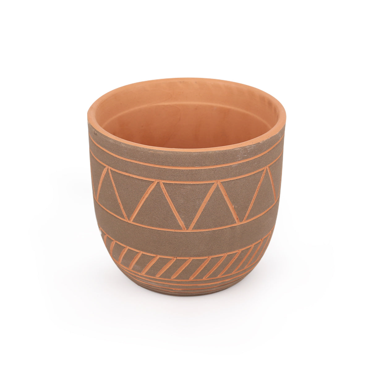 5.5 inch terracotta pot, medium terracotta pot for sale, buy black terracotta pot online