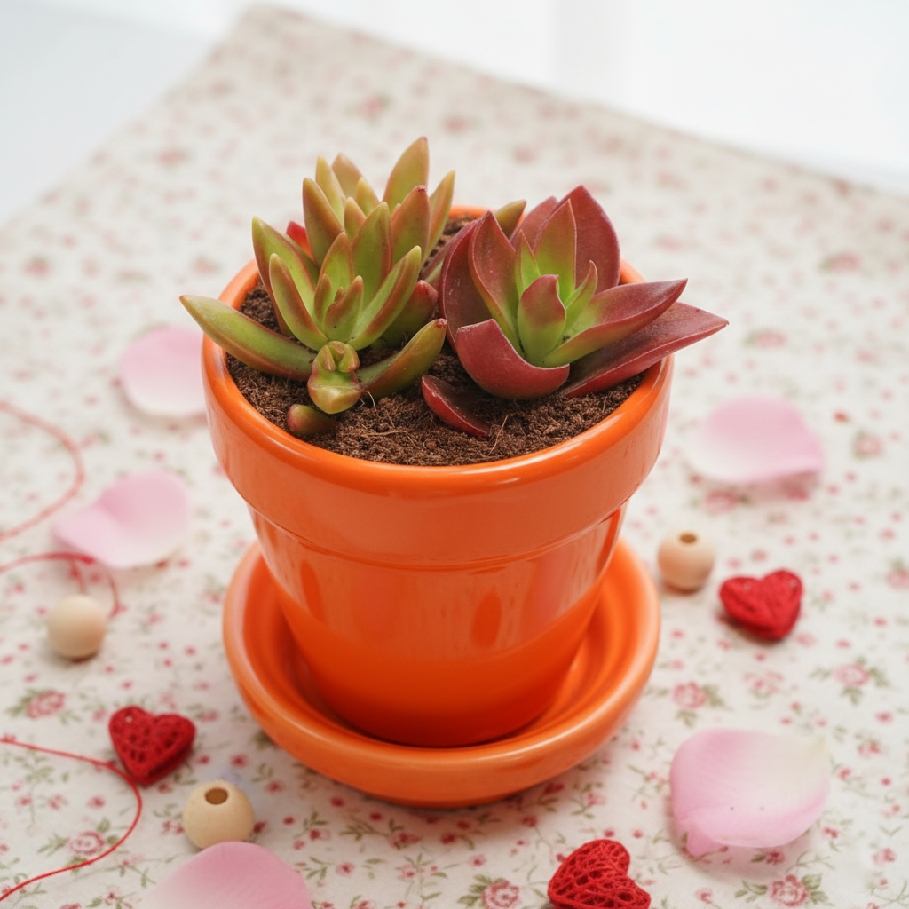 terracotta pots with succulents Fruit Pot & Saucer Set (multiple colors)