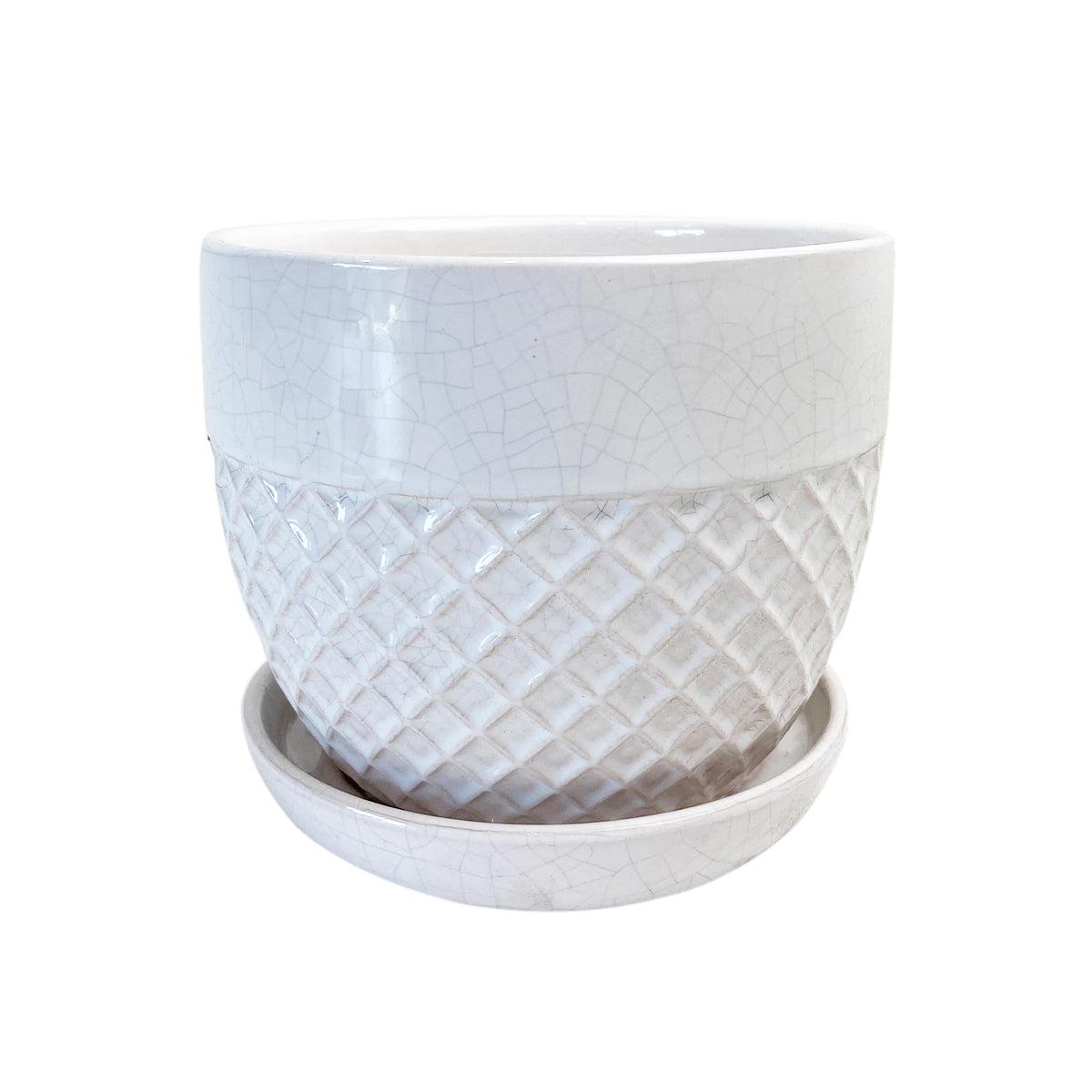 6 inch white ceramic flower pots 6 inch White Acorn Bell Ceramic Planter - Pots for Plants & Flowers