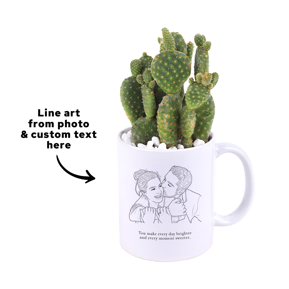 personalized succulent pot Custom Ceramic Pot from Photos | Personalized Photo Planter Gift
