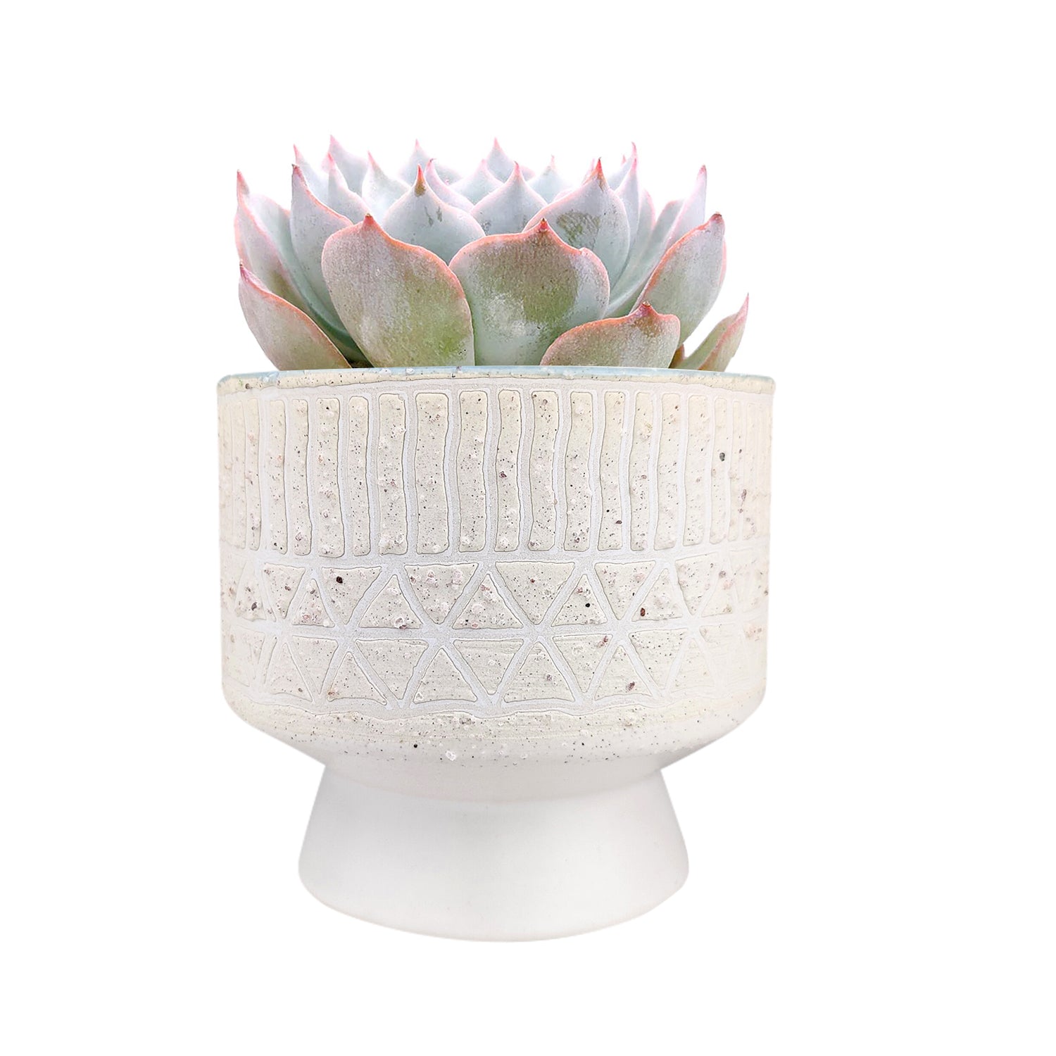 Cream Umbra Footed Pot, 3 inch ceramic pot for decoration, bohemian ceramic pots, small ceramic pots for succulents and cacti, succulent pot for sale