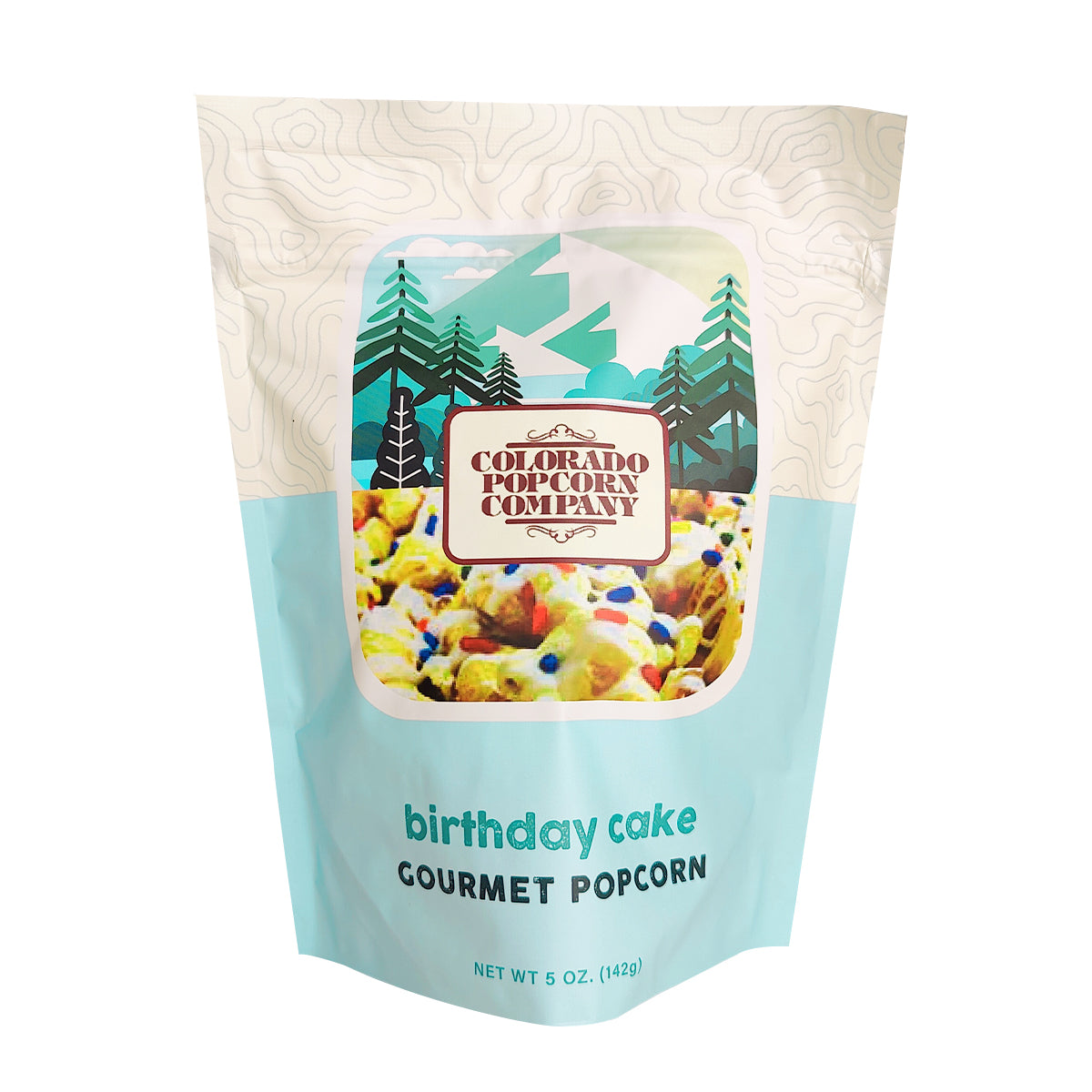 birthday cake popcorn, birthday snacks, gourmet popcorn, birthday gift