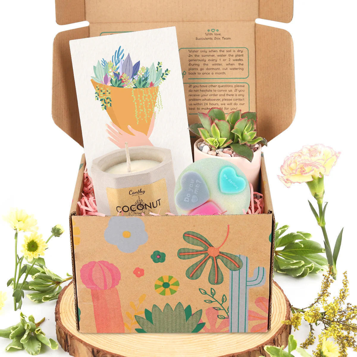 relaxing gift set, spa gift box, gift ideas 2025, gift box with candle and soap