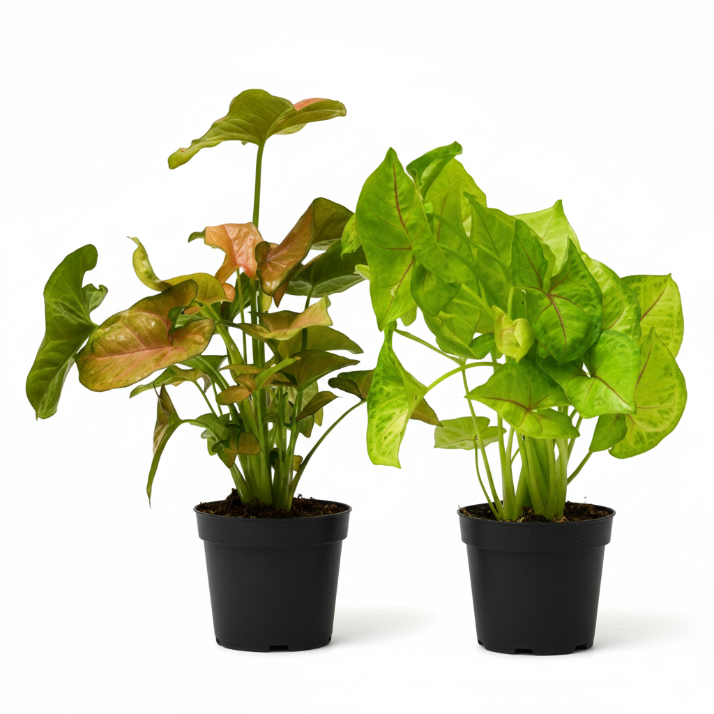 arrowhead house plants Vibrant Greenery Duo: Random Syngonium Variety 2-Pack (4" Pots)