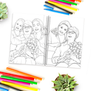 12-page custom coloring book from photos, personalized Mother's Day gift coloring book from family photos