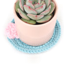 cute small crochet coasters, unique crochet coasters for sale, round coaster crochet, buy crochet coasters online