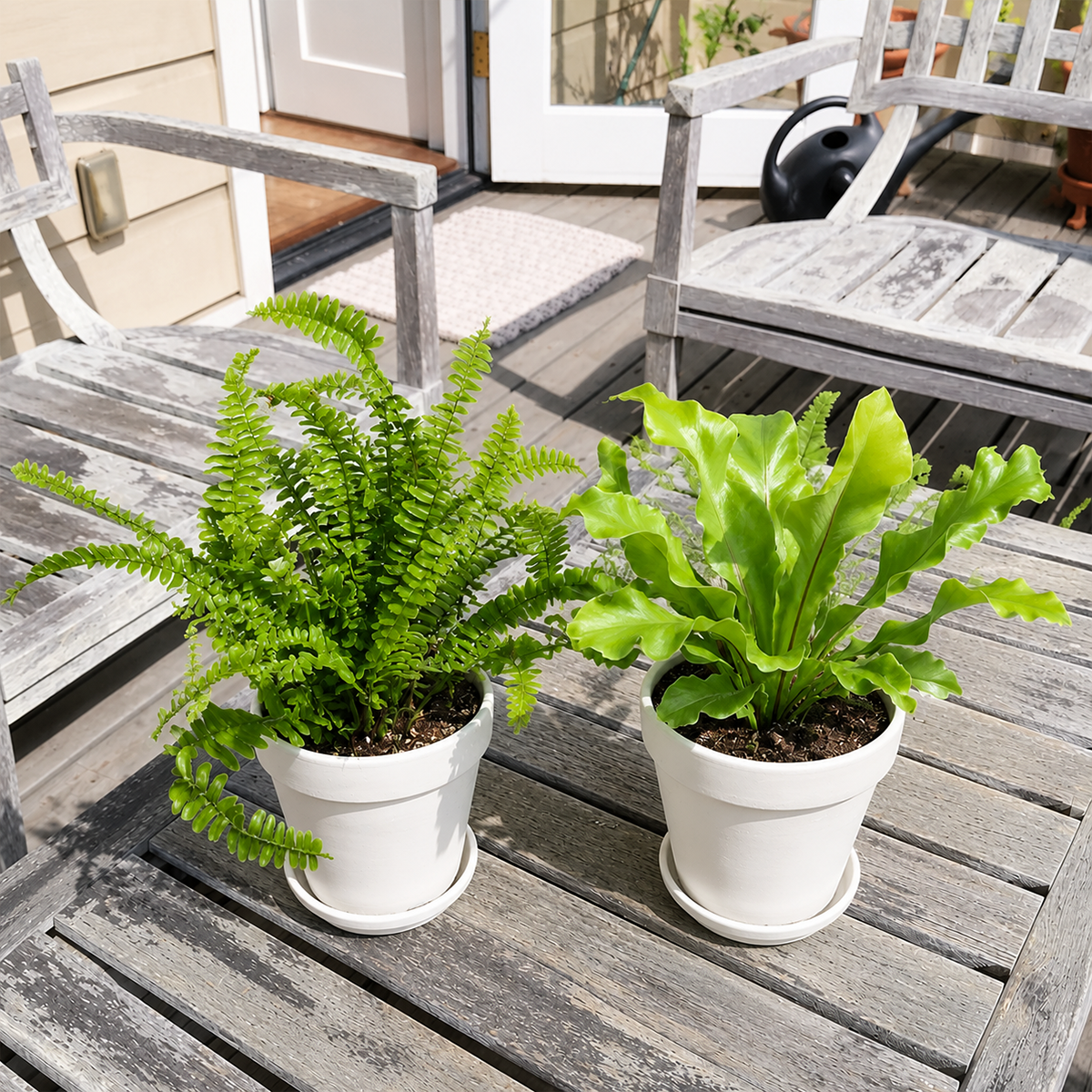 2 Fern Variety Pack 4 inch for sale. This variety pack includes two different fern plants, each selected for its lush, textured foliage that brings fresh greenery and natural elegance to any indoor space. These easy-care houseplants thrive in bright, indirect light with consistently moist, well-draining soil and appreciate higher humidity. This plant bundle is perfect for homes, offices, or anyone looking to expand their indoor plant collection with beautiful ferns.
