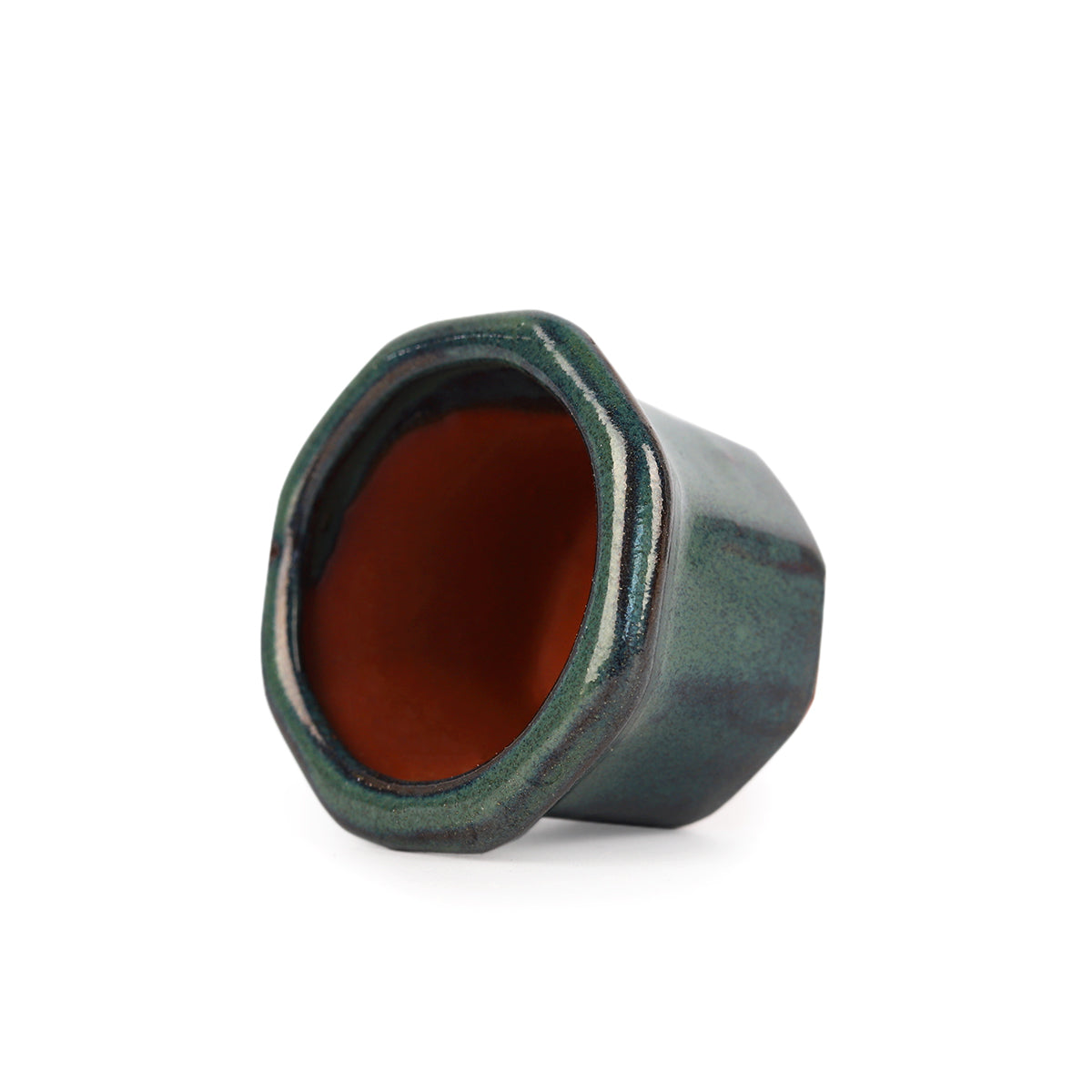 octagon clay mini air plant holder, retro-design air plant holder, buy air plant holder online, air plant pot for sale, vintage style mini plant pot