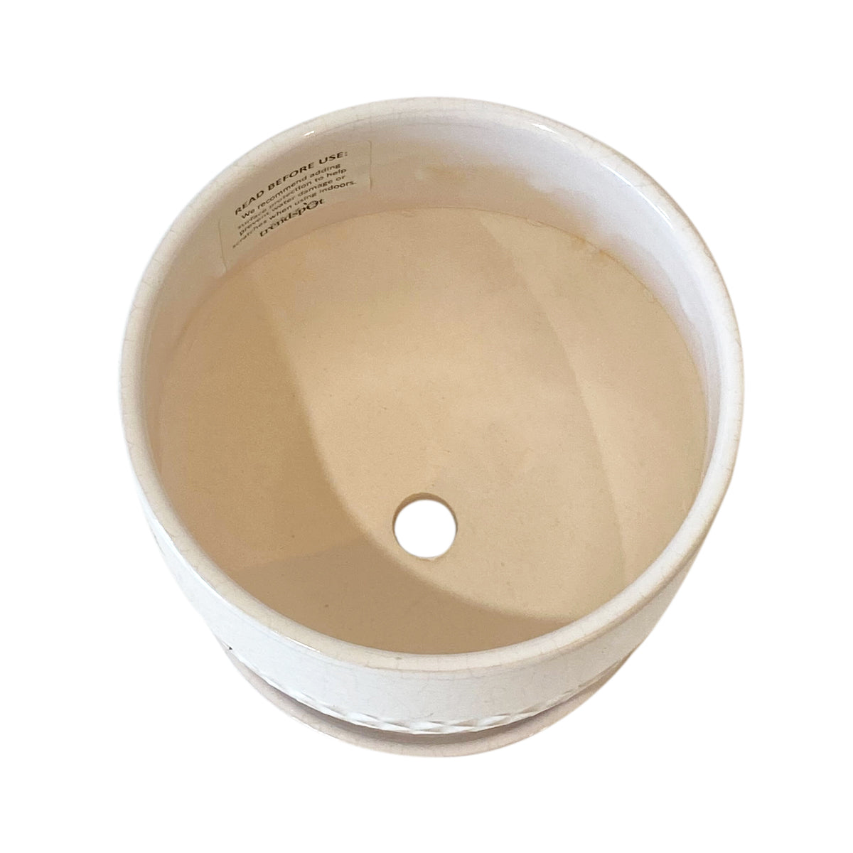 white round planter pots 6 inch White Acorn Bell Ceramic Planter - Pots for Plants & Flowers