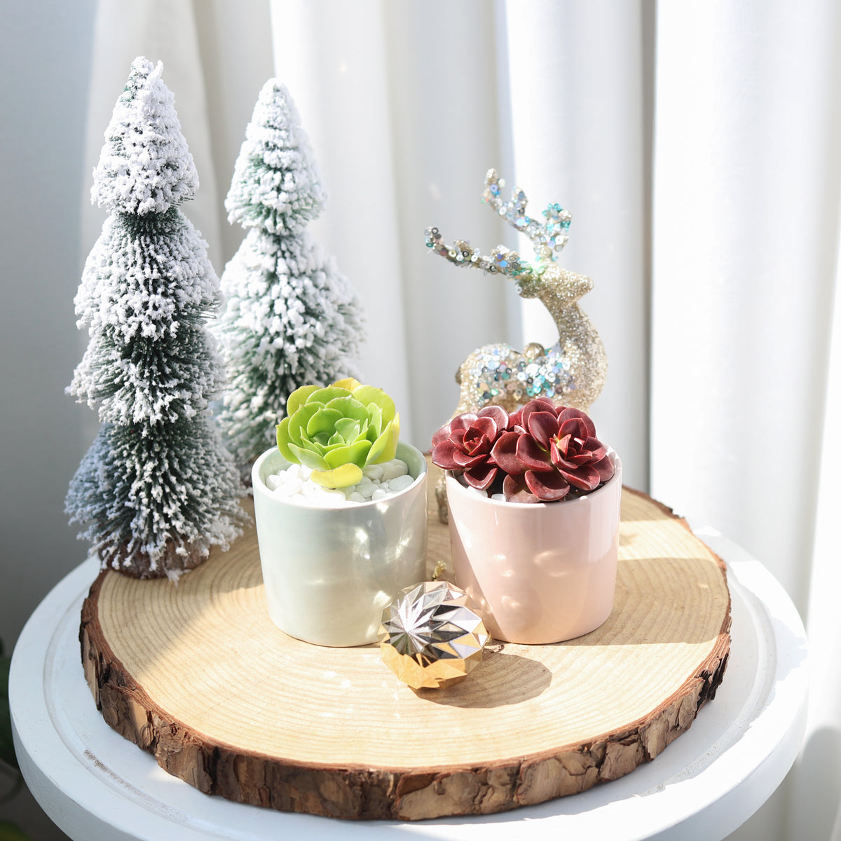 White Modern Cylinder Pot, small cylinder pots, white small pots for succulents, small cylinder pots