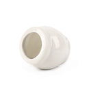 white ceramic mini air plant holder, air plant holder, mini pot for plant, mini pot for air plants, mini pot for succulents, compact-design air plant pot, small pot for succulents and air plants