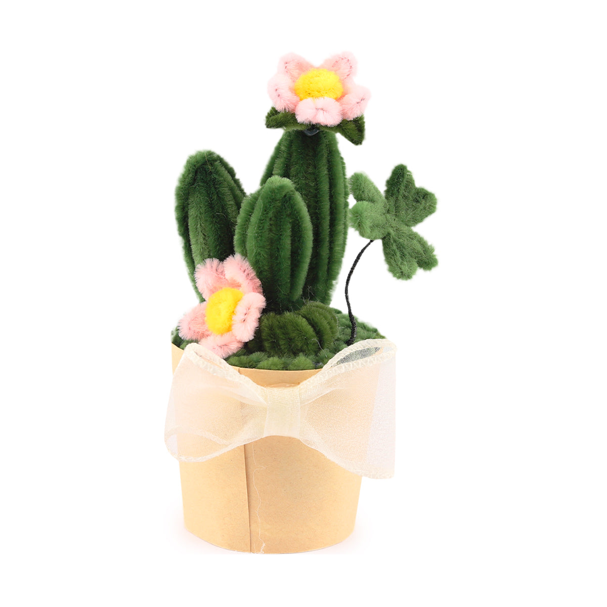 felted faux succulent plant sitters Felt Wire Cactus Pot | Personalized Valentine Stuffed Cactus | Gift for Her