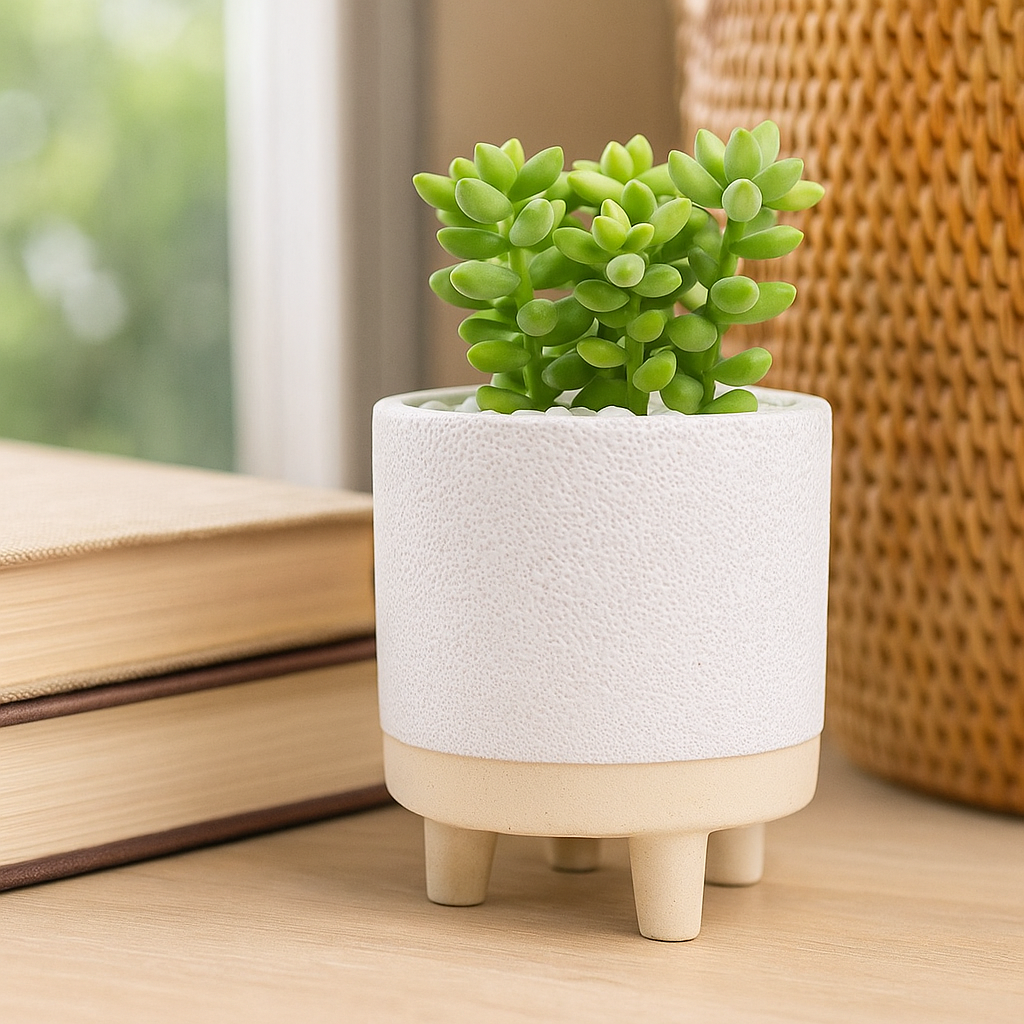 4 inch Footed Pot, 4 inch ceramic pots, small pots for succulents, succulent pots for sale