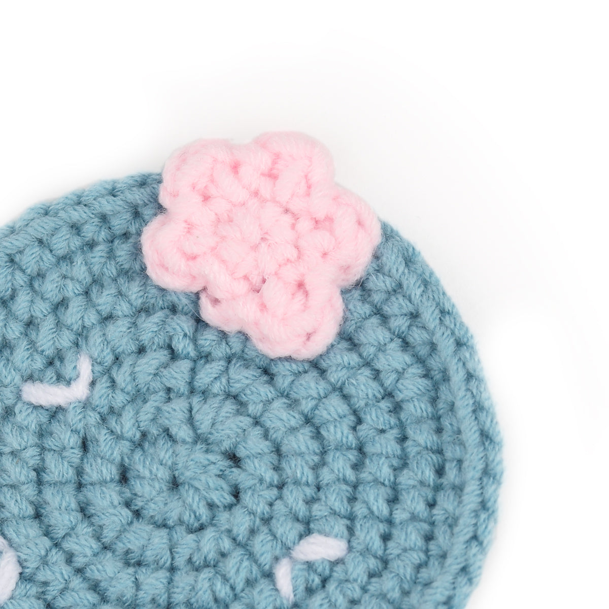 cute blue crochet coasters, flat circle crochet coasters, crochet coasters near me