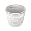 Buy 6 inch White Ribbed Ceramic pots online, 6-inch Vintage Ceramic pots for home office decor, Medium planters for succulents and houseplants, Best places to buy high-quality ceramic plant pots, Indoor plant pot gift ideas