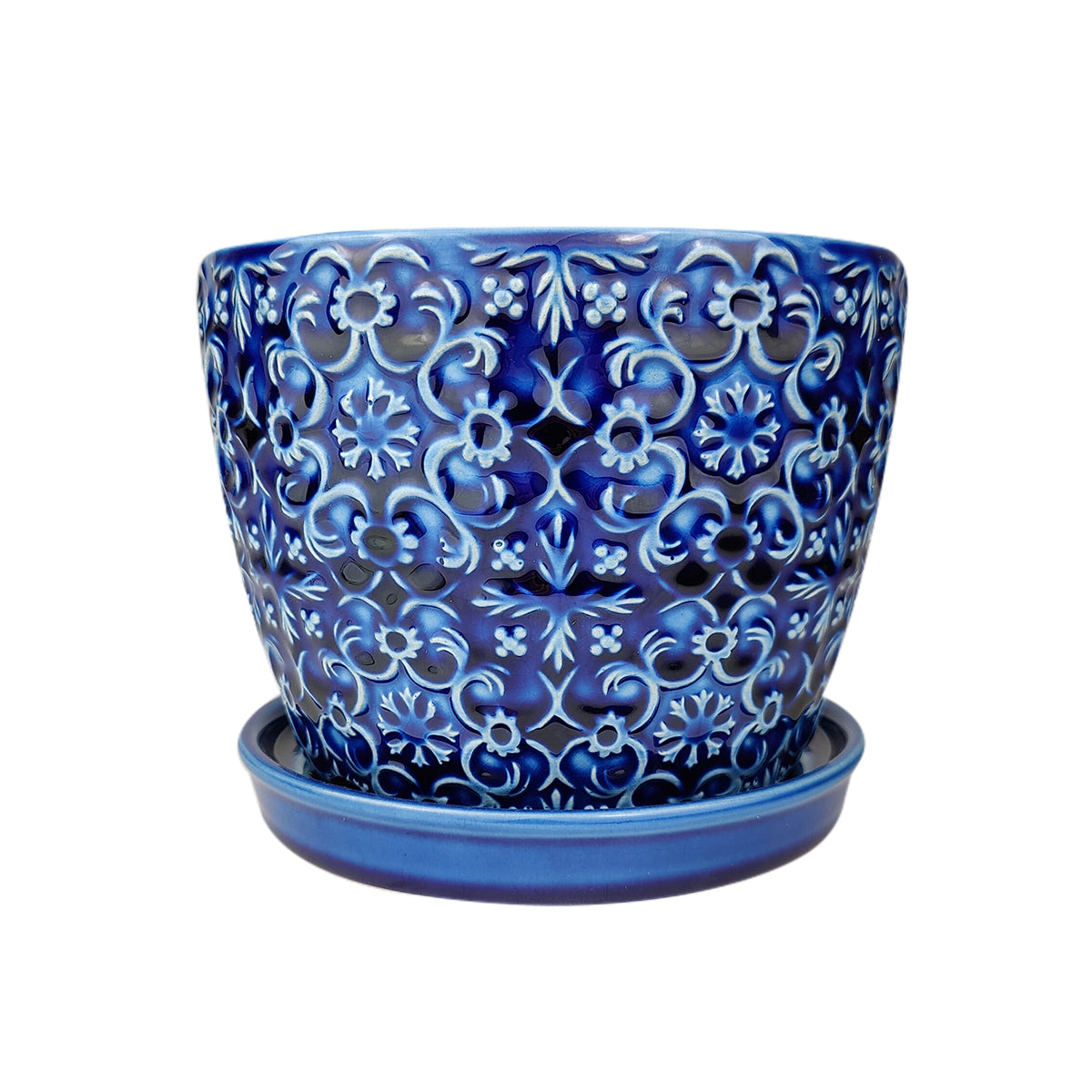 bell pot planter Blue Ceramic Mediterranean Bell Pot - Boho Ceramic Planter For Sale