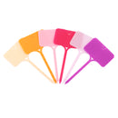 plant labels, plant tags, succulent tags, rectangle plant tag with a smiley face, smiley face gardening accessories, yellow plastic plant labels