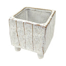 3 inch Square Speckled Footed Pot