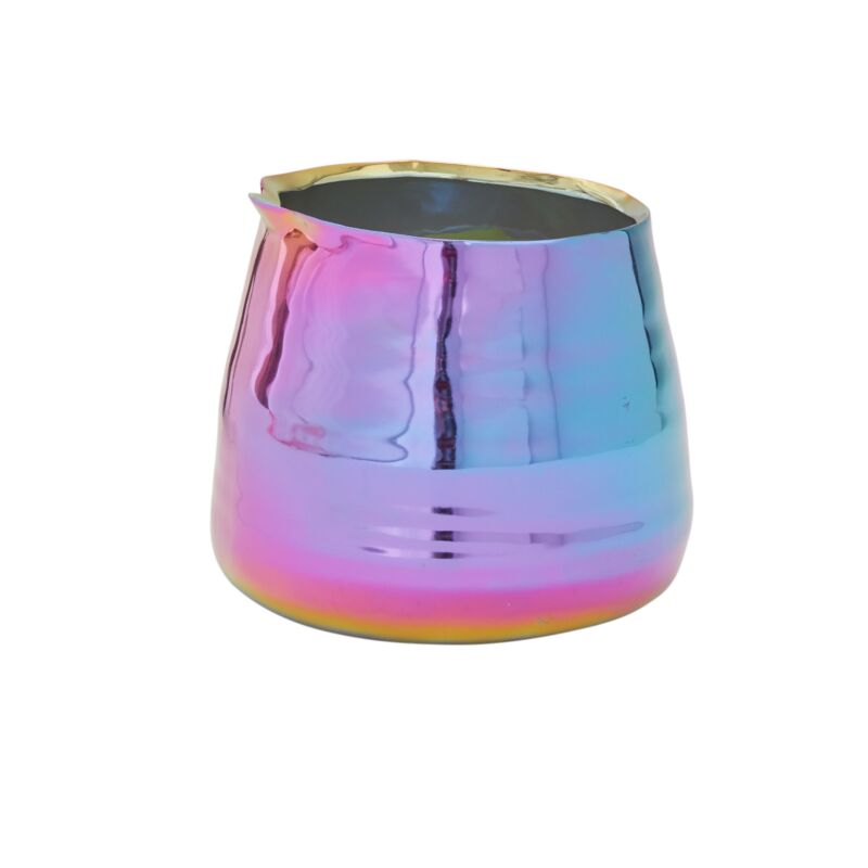 Ceramic Rainbow Pot, 4.5 Inch Planter for sale, Rainbow Glaze Planter, Buy Iridescent Tegan Plant Pot