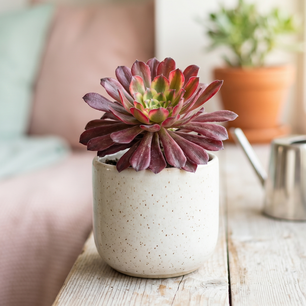 buy aeonium 'fairy ink' live succulent 4 inch online, vibrant rosettes, seasonal colors, architectural form, collector gift