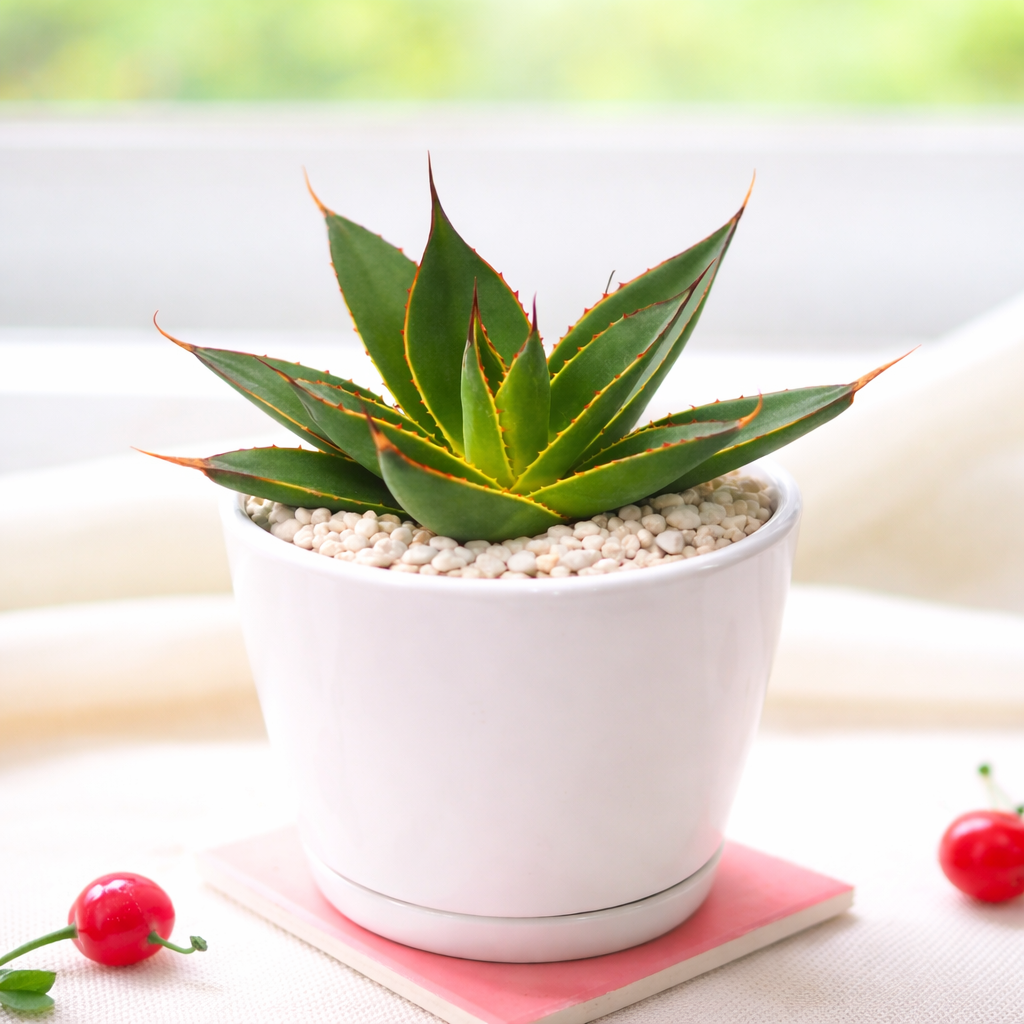 2 inch Blue Glow Agave Century Plant, Blue Glow Agave, Blue-green agave rosette, Drought-tolerant landscaping plants