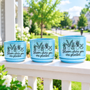 Iridescent Blue Ceramic Pot - Bloom Where You Are Planted