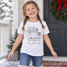 buy botanical personalized kids shirt line art style online, delicate minimalist plant line drawings in artistic botanical style, comfortable everyday wear for children, thoughtful personalized design perfect for nature-loving kids, ideal gift for plant enthusiast families, charming nature-inspired wearable art