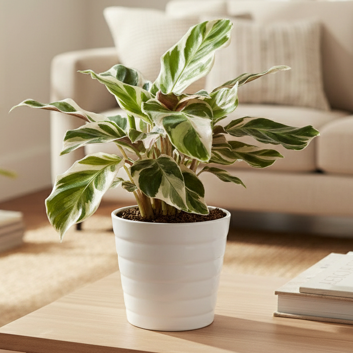 Calathea 'White Fusion' - Live Houseplant