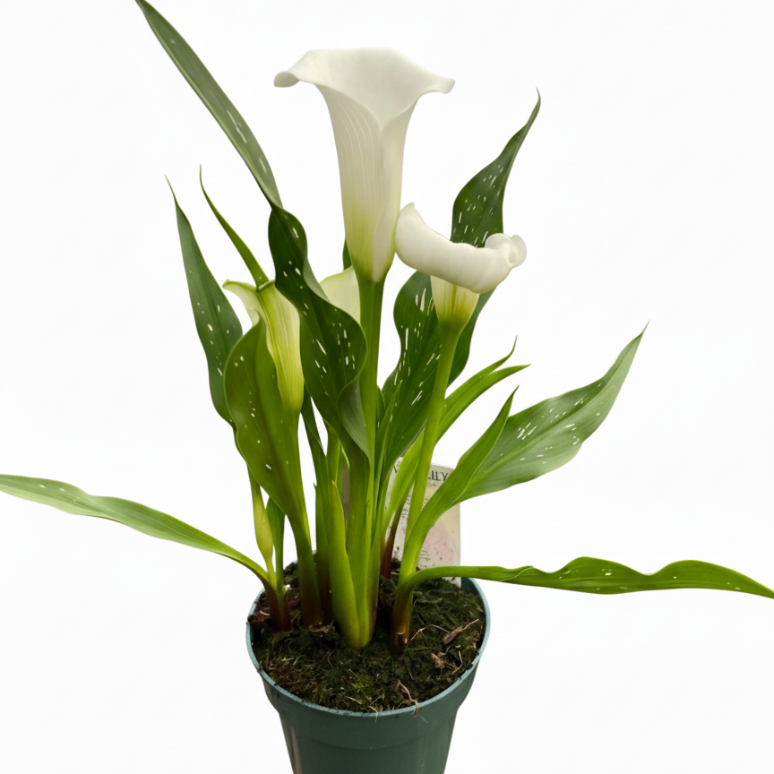 4 inch white calla lily, white calla lily for sale, buy calla lily online, calla lily online, plant shops in ca