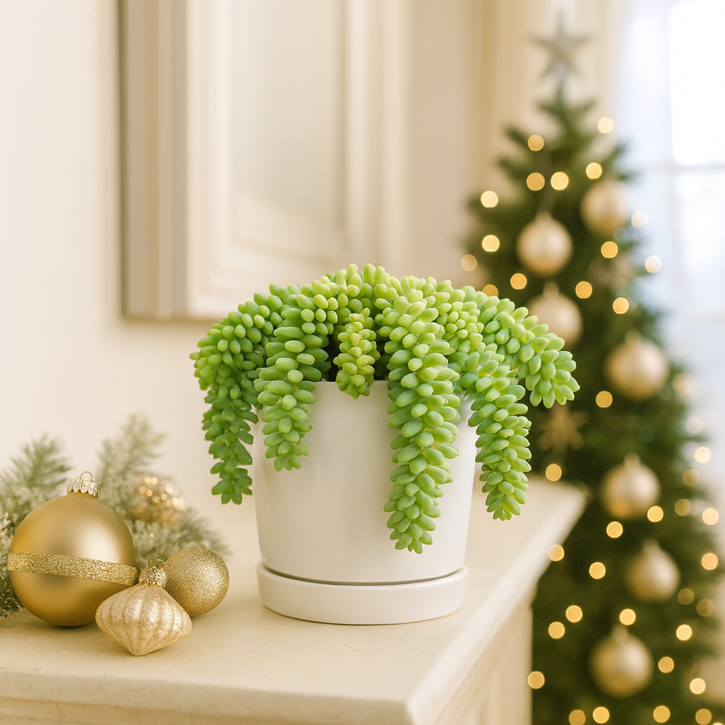Sedum Donkey&#39;s Tail Succulent, xmas decor, buy succulents online, holiday home decoration ideas 2025, buy live plants online