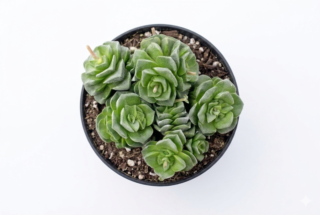 buy crassula dorothy live succulent 4 inch online, compact jade-toned rosette with plump fleshy leaves, slow-growing upright form reaching 6 to 8 inches tall, thrives in direct sun to low-light conditions with regular rotating for even branching, tolerates dry heated indoor air while remaining sensitive to cold drafts from ac units, ideal bright windowsill accent plant, meaningful succulent gift for plant collectors