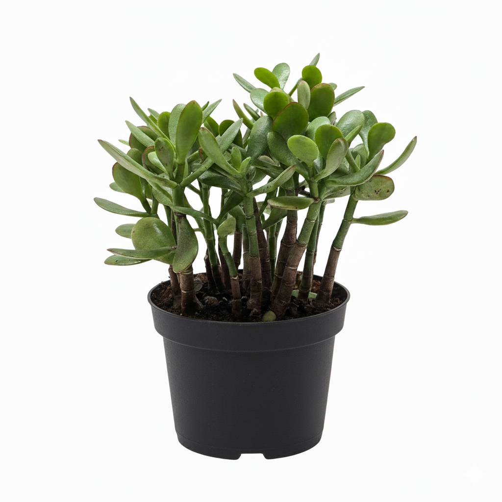 6 inch Crassula Ovata Obliqua Jade Plant, easy to care indoor succulents, large succulents for decoration