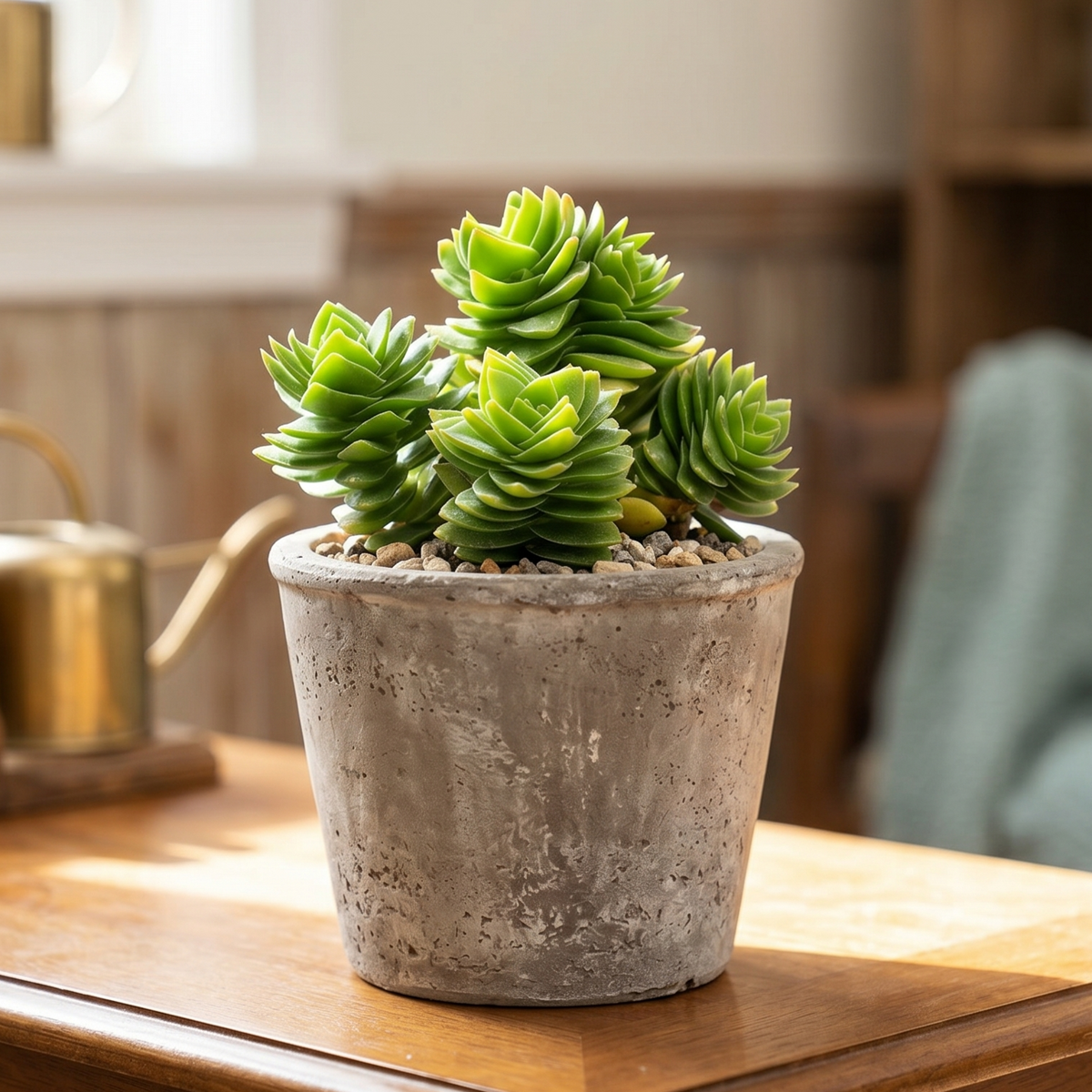 buy Crassula 'Spiralis Estagnol' live succulent 2 inch online, deep green spiral twisted leaves stacked formation slow growing architectural collector plant perfect desktop gift