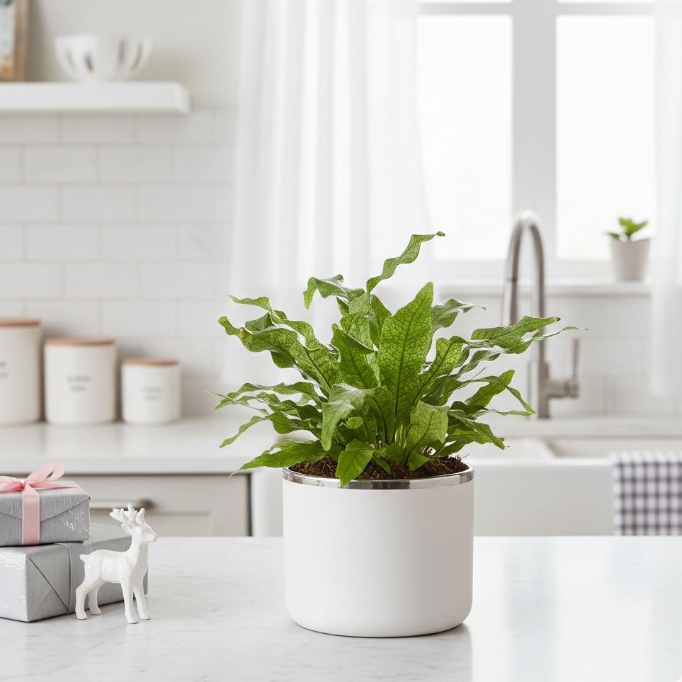 Crocodile Fern Plant (Microsorum musifolium) for sale, unique foliage plant, 4 inch fern, 6 inch fern, air purifying plant, bathroom plant, high humidity plant, pet friendly houseplant