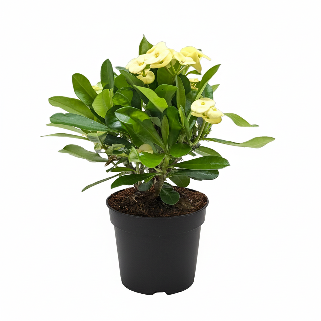 Crown of Thorns, 4 inch Crown of Thorns plants, yellow flower Crown of Thorns plants, plants for sale