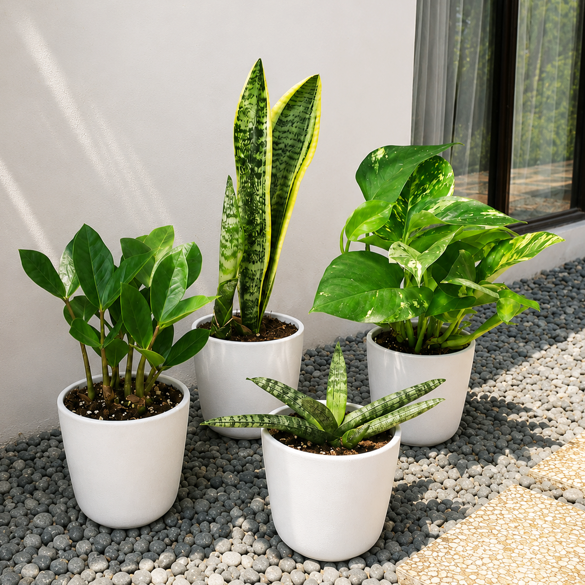 Buy Easy Care Variety Bundle 6 inch online. The Easy Care Variety Bundle includes a carefully selected assortment of low-maintenance houseplants that are perfect for beginners and busy plant owners. These plants thrive in a variety of indoor conditions with minimal care while adding lush greenery to any space. This bundle is a great choice for homes, offices, or as a thoughtful gift for plant lovers.
