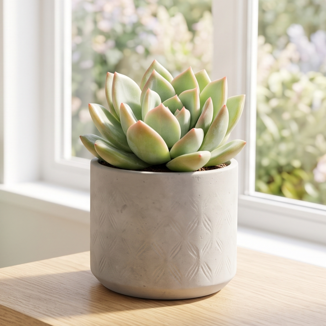 buy echeveria 'emerald' live succulent 2 inch online, with its compact emerald green rosette form and slightly waxy texture, an easy care plant that shows when thirsty, perfect for a desk or windowsill, a thoughtful beginner-friendly gift.